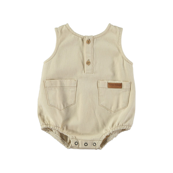 TWILL ROMPER OFF WHITE