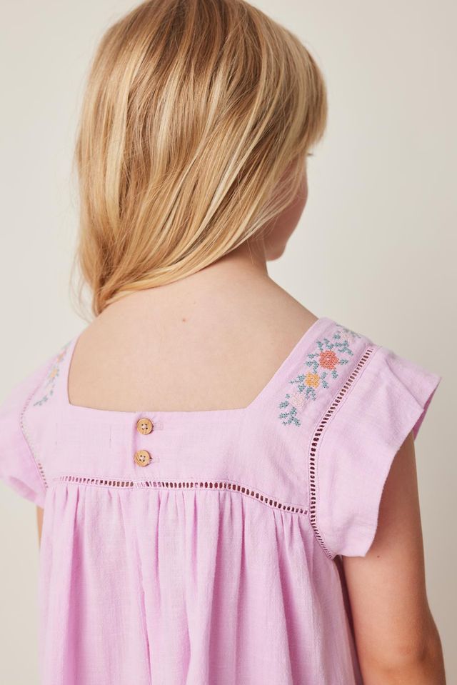 Flower Embroidered Girl Dress