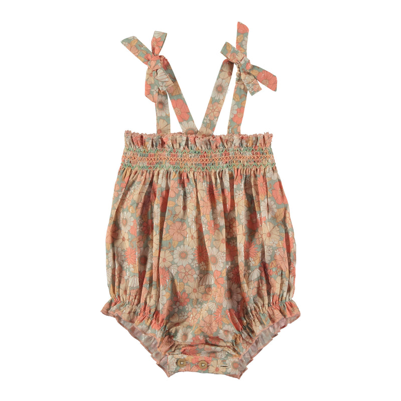 FLORAL LUREX ROMPER