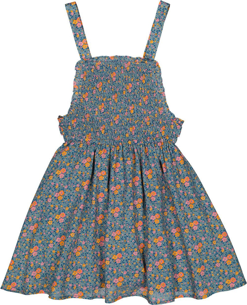 Pam Blue Romantic Flower Dress