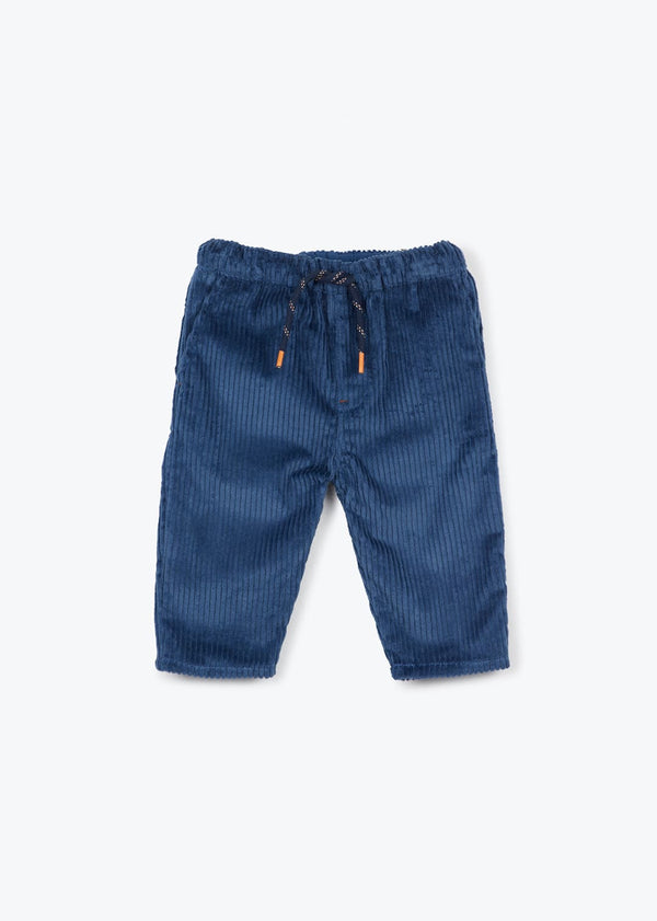 Corduroy Navy Velour Pants