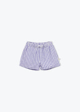 Vichy Baby Blouse and Short Set in Purple Gingham