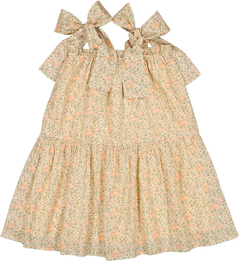 Suza Beige Romantic Flower Dress